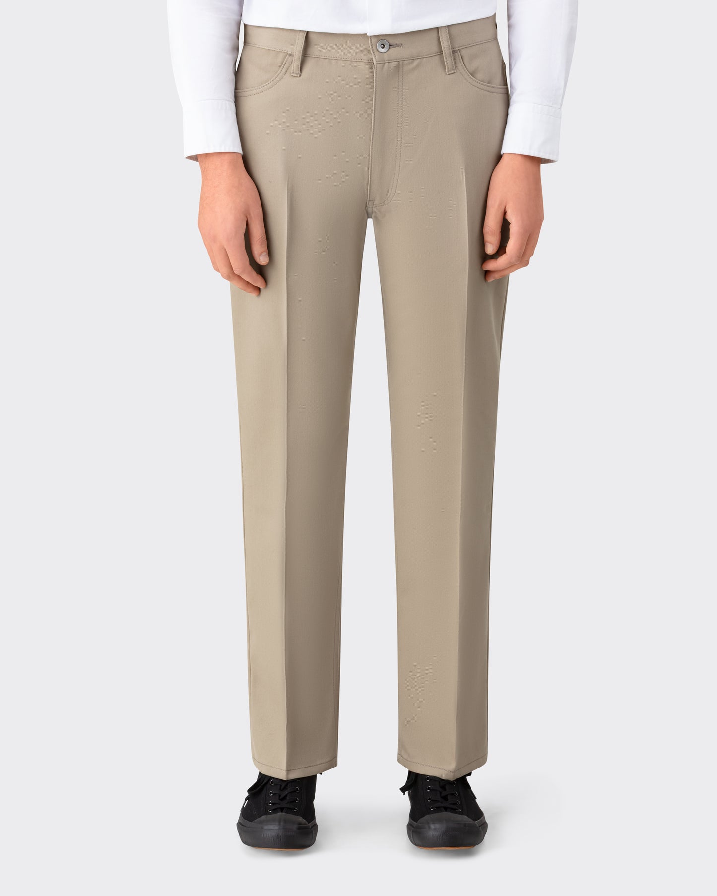 Pantalon en Gabardine de Laine : Beige