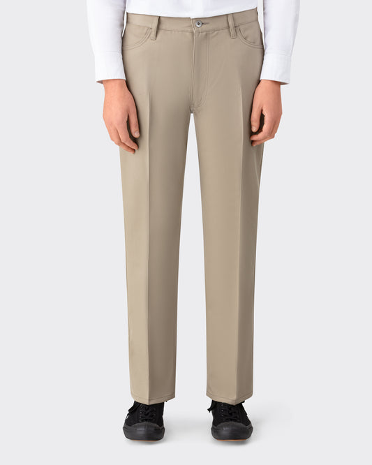 Pantalon en Gabardine de Laine : Beige