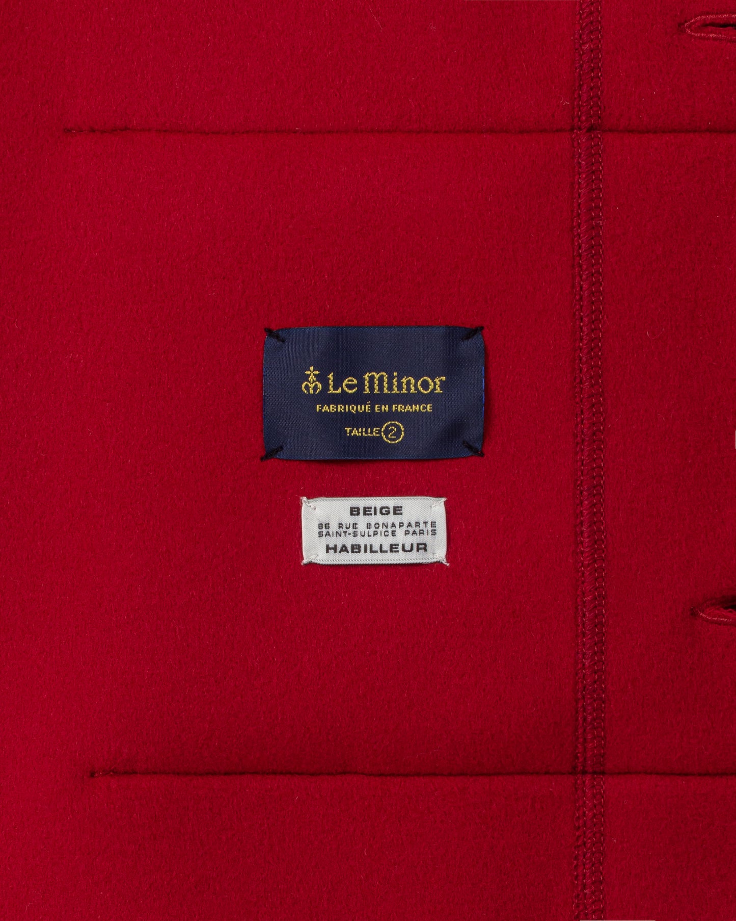 “City” Kabig en Laine et Cachemire : Rouge Dahlia