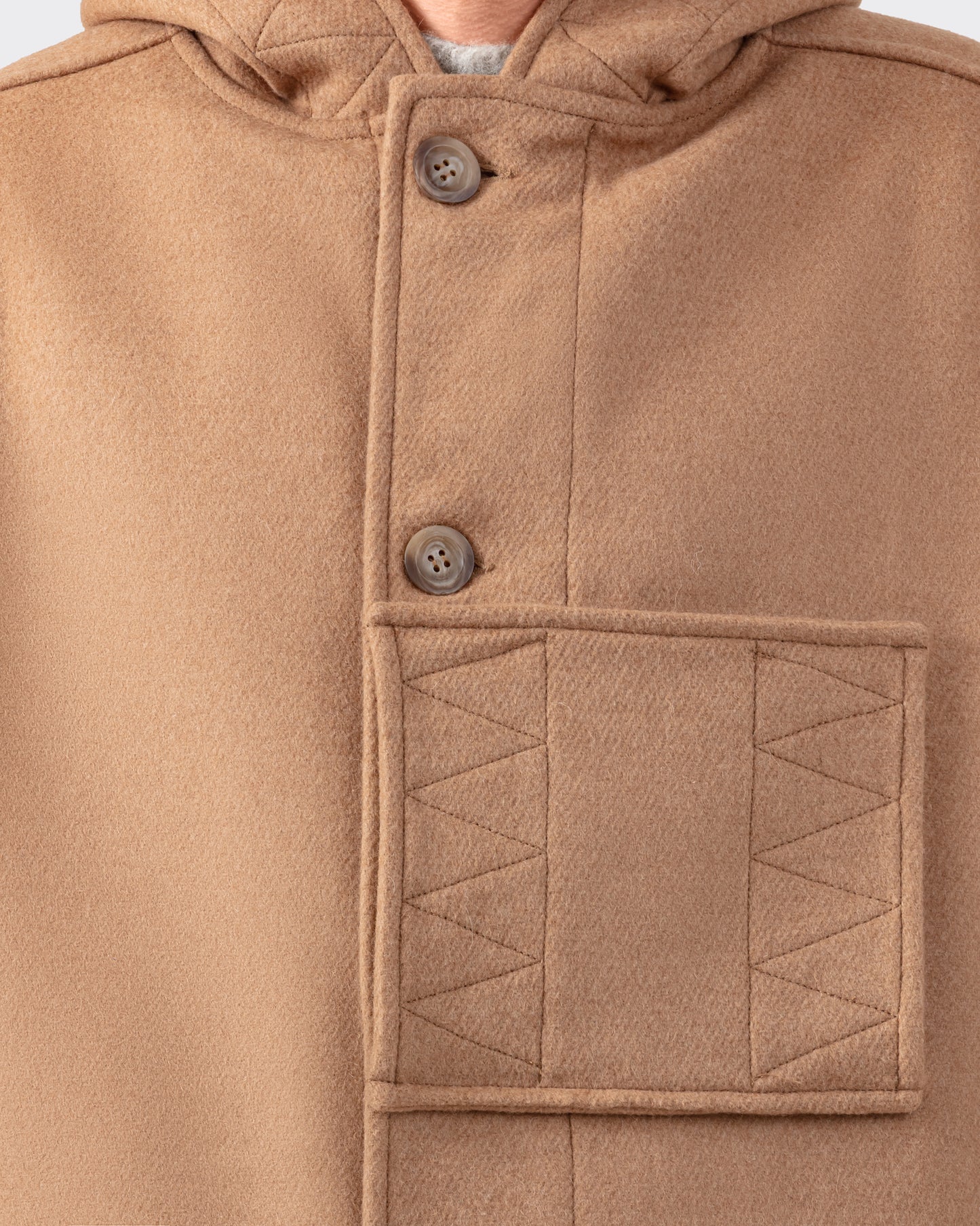 “City” Kabig en Laine de Chameau : Beige