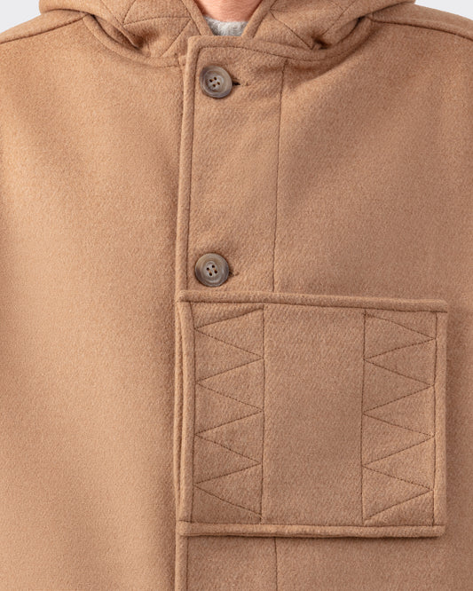 “City” Kabig en Laine de Chameau : Beige