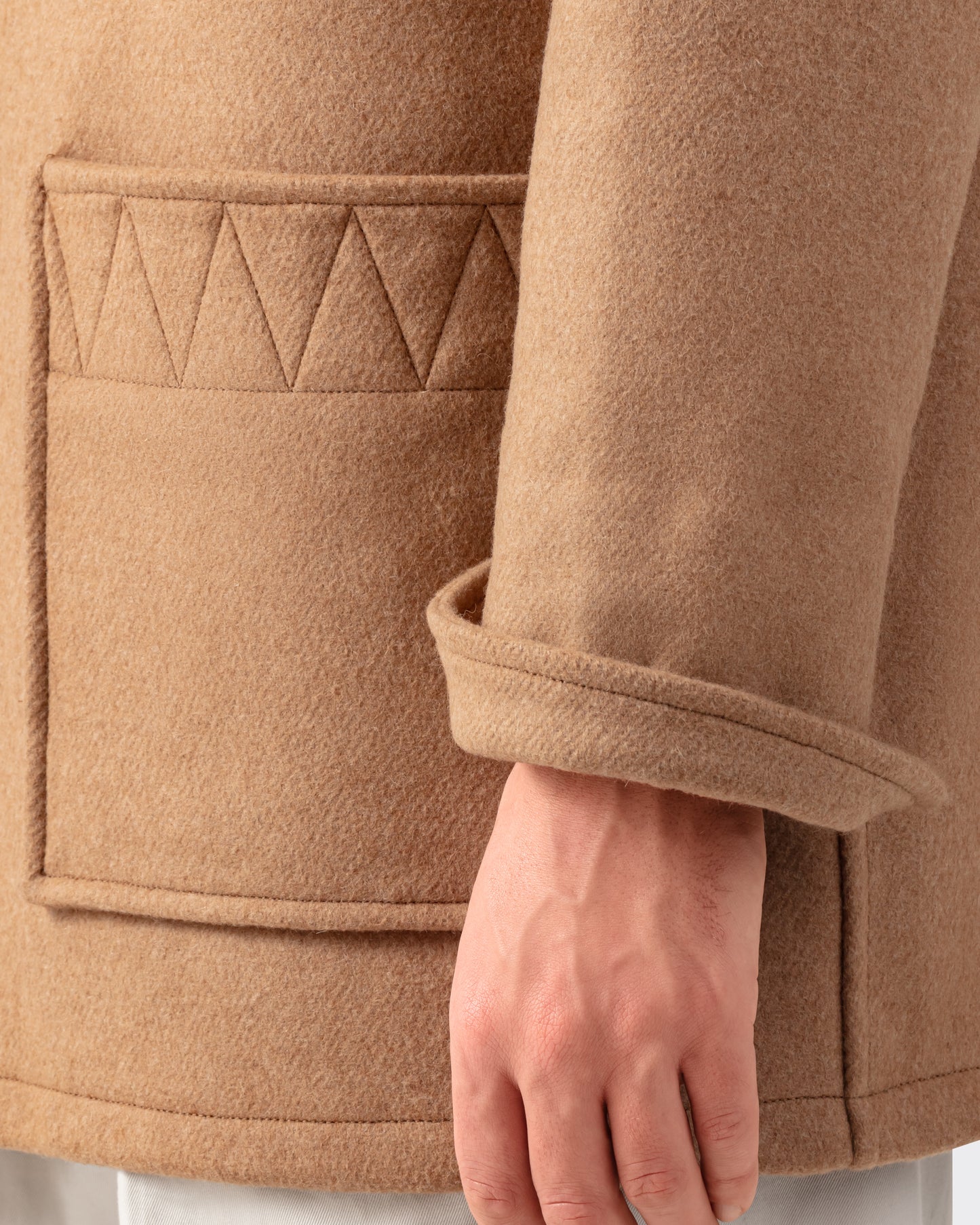 “City” Kabig en Laine de Chameau : Beige