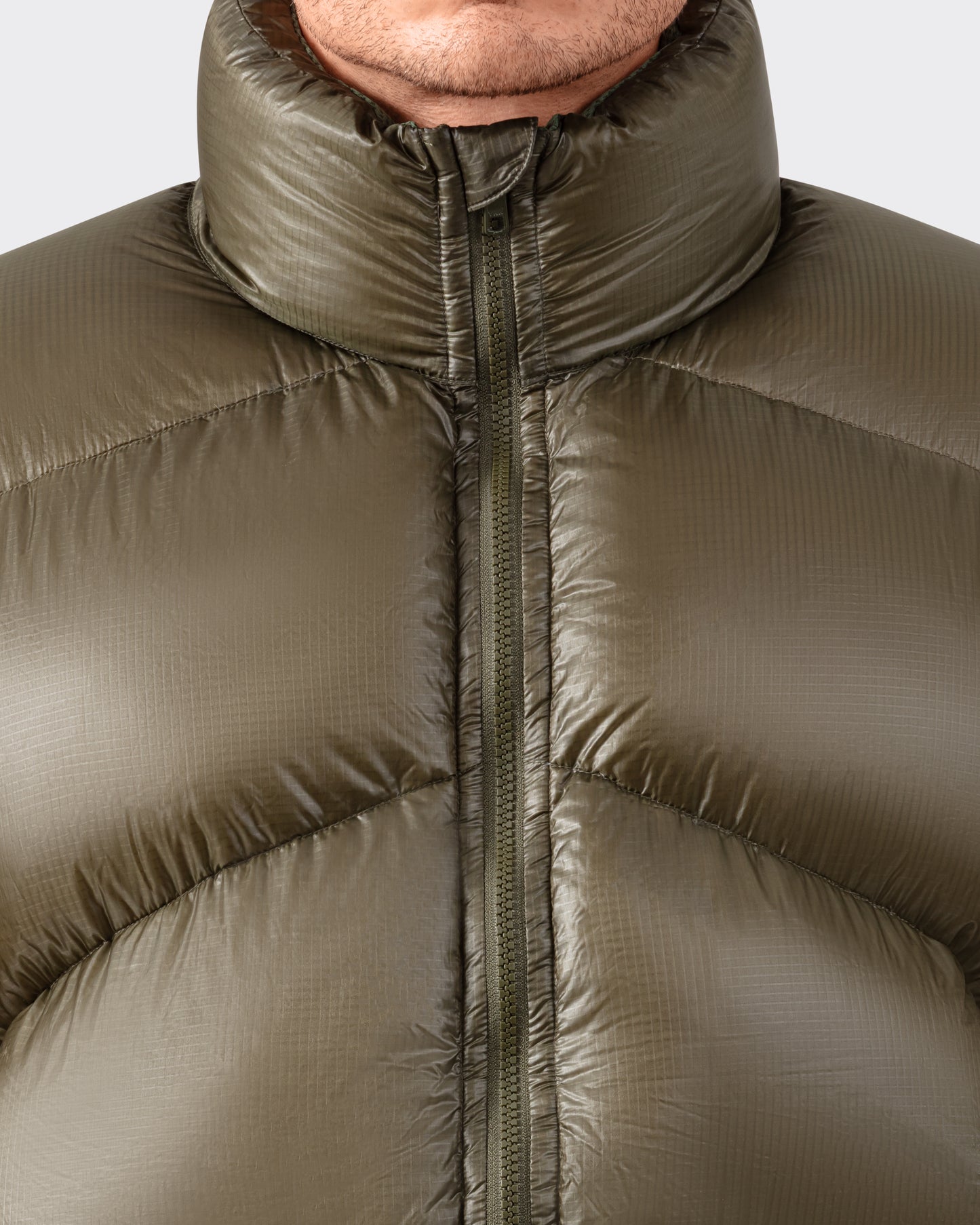 Doudoune "NS" en Nylon Ripstop : Olive