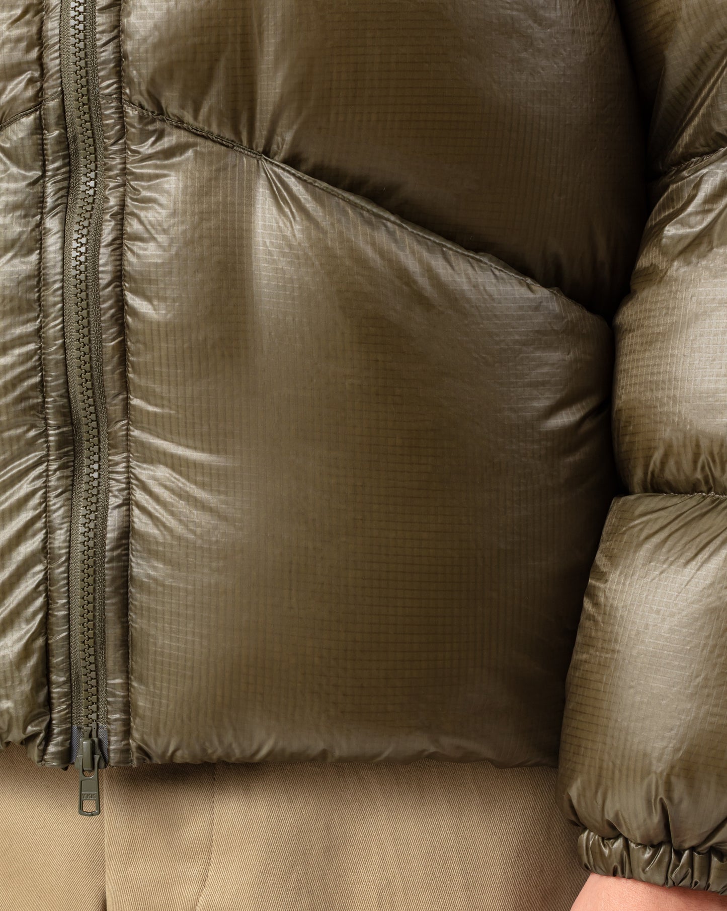 Doudoune "NS" en Nylon Ripstop : Olive