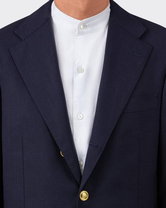 "Balloon” Wool Blazer : Navy