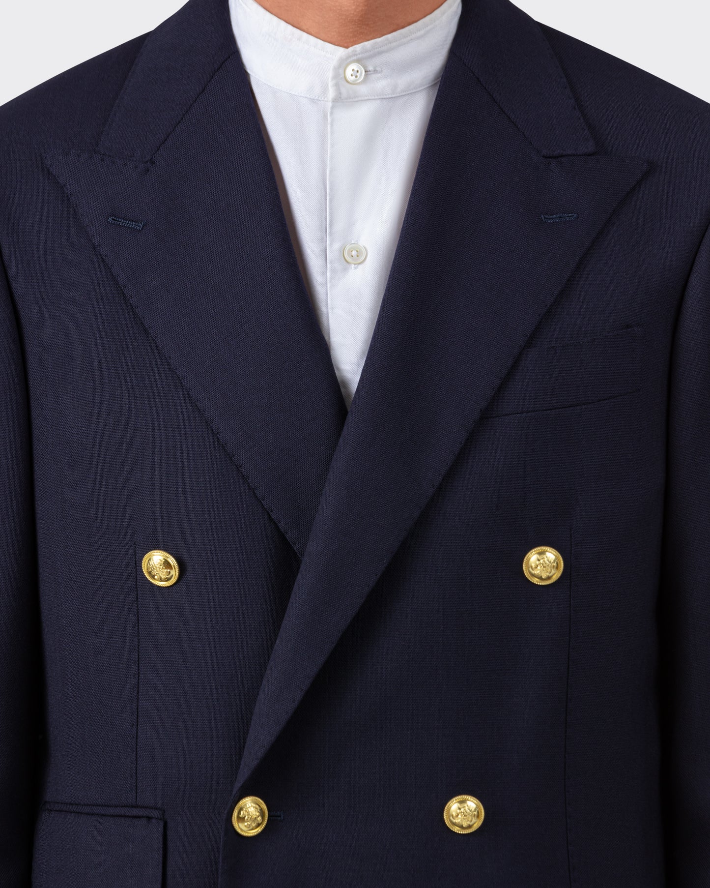 Double Breasted Wool "Balloon" Blazer : Navy