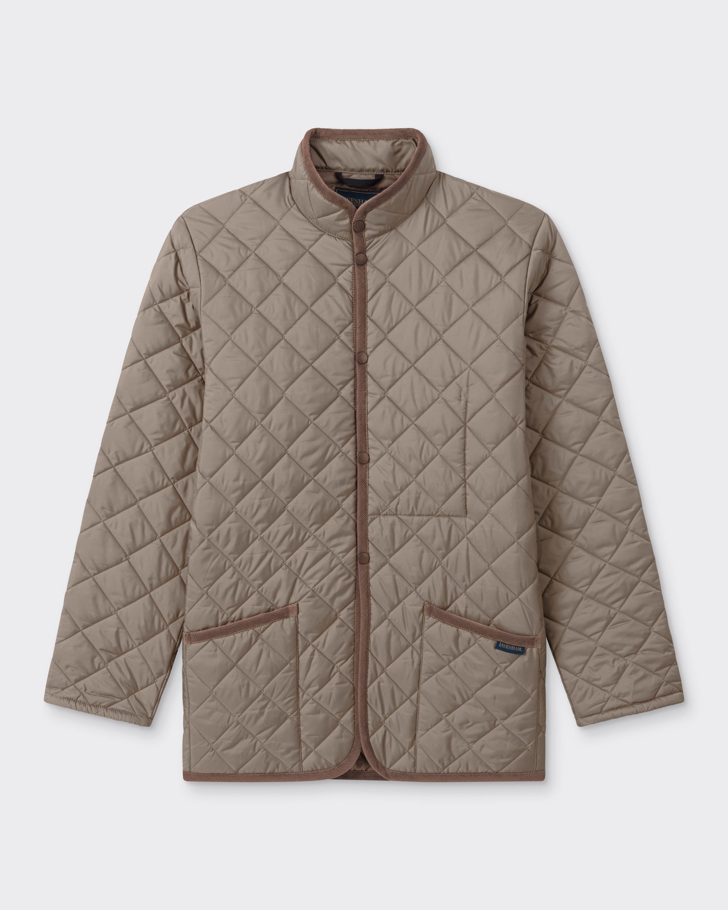 Veste Matelassée à Col Officier : Greige