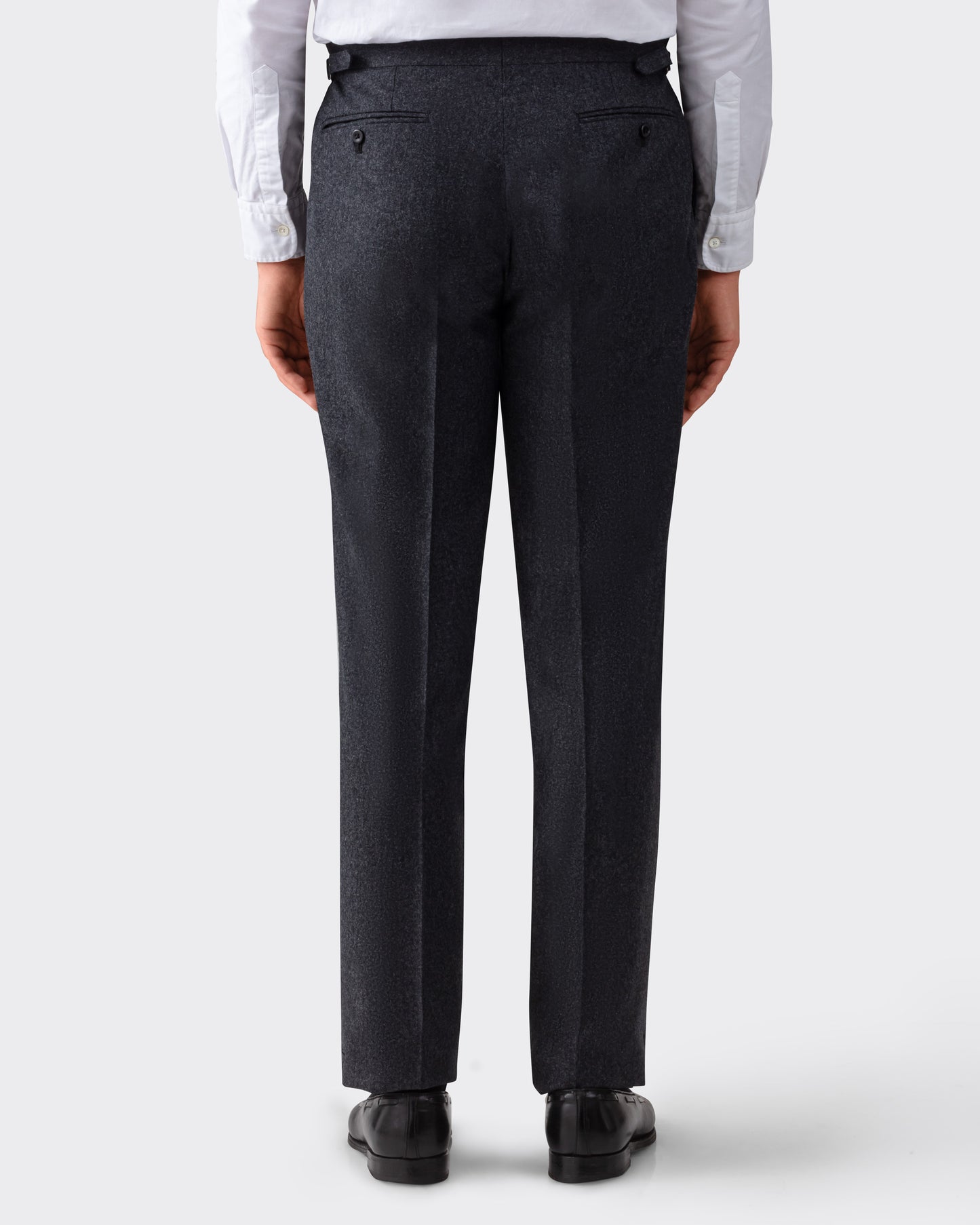 Wool Flannel Trousers : Charcoal