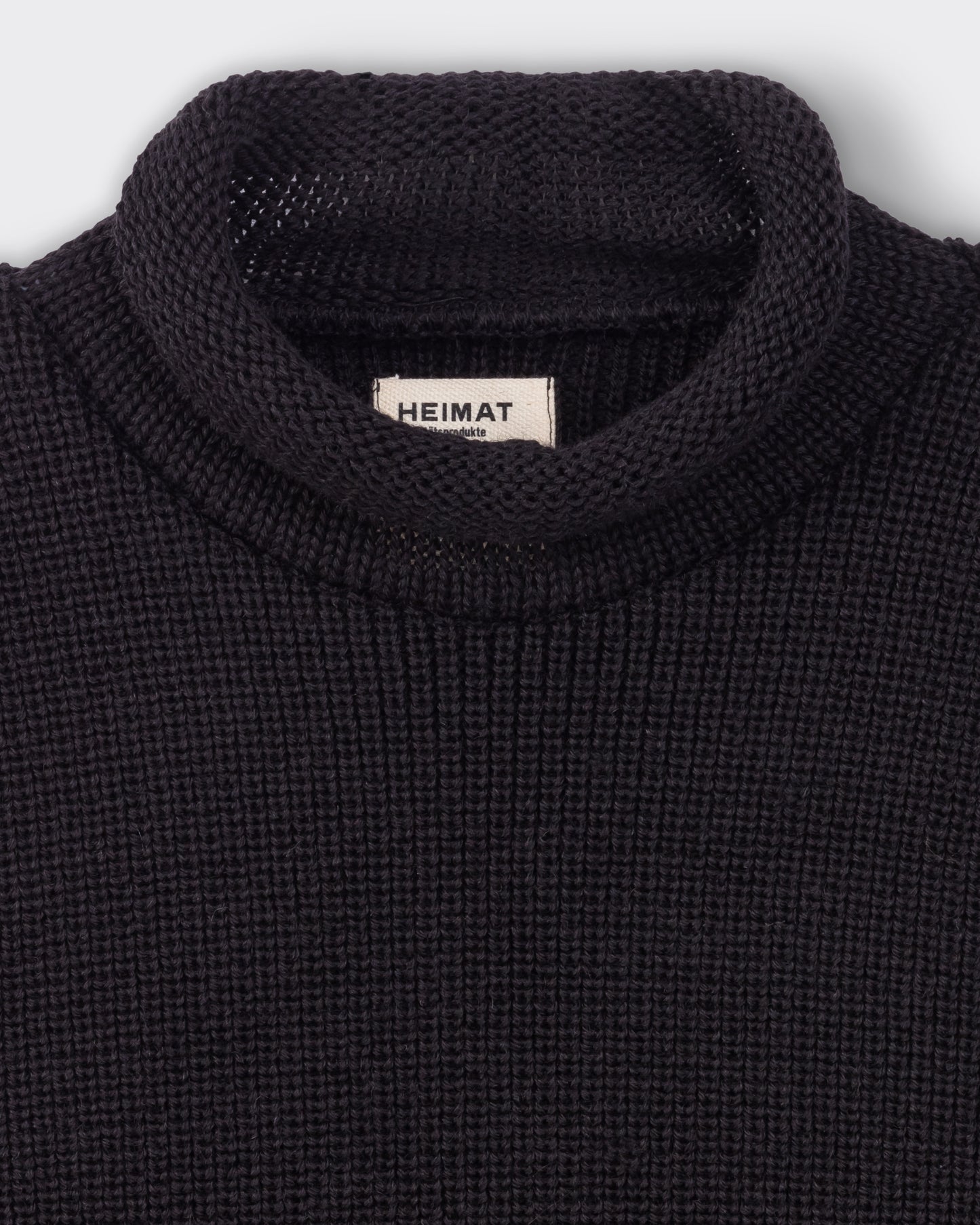 Pull Col Roulotté : Noir