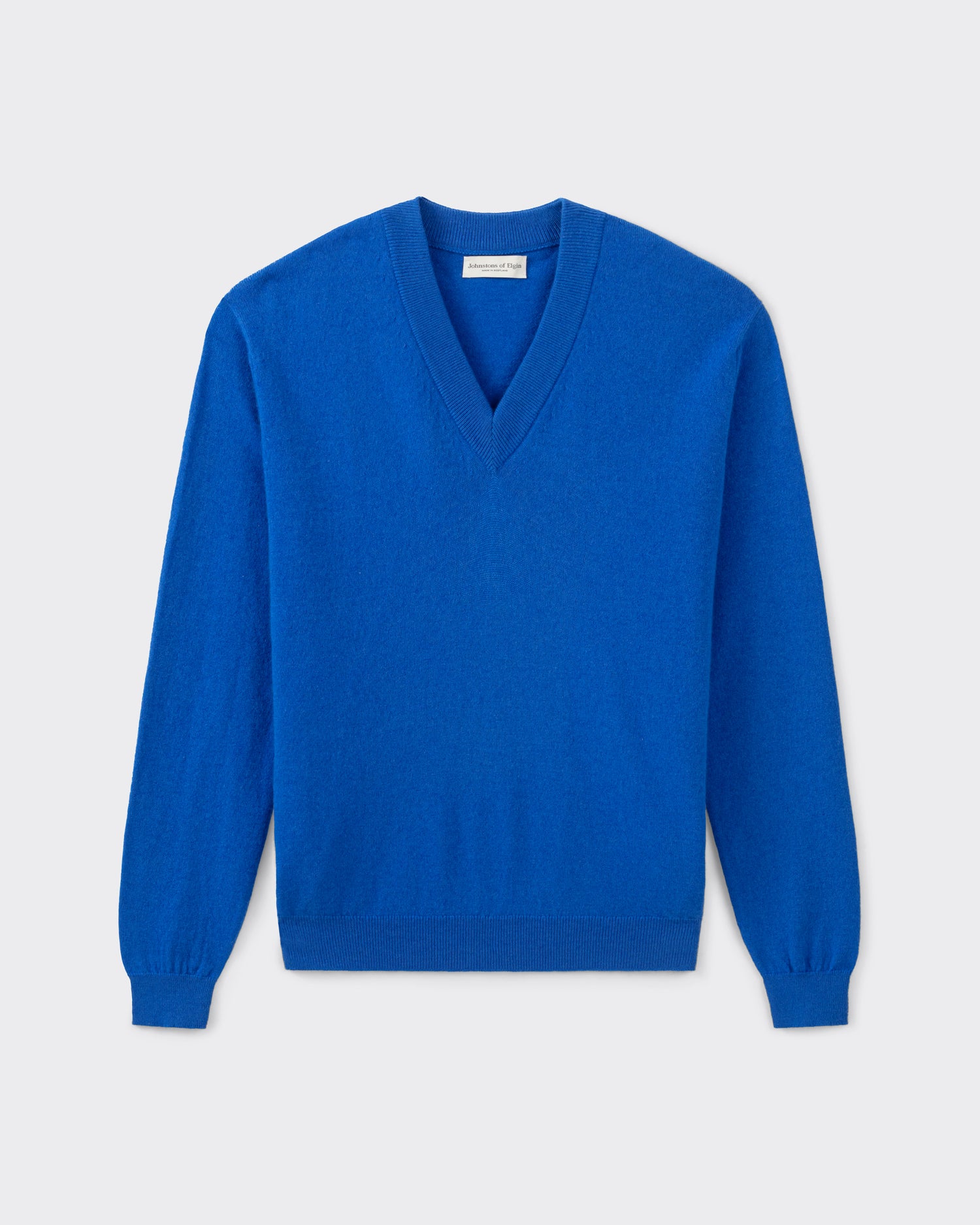 Pull Col V en Cachemire Bleu Roi