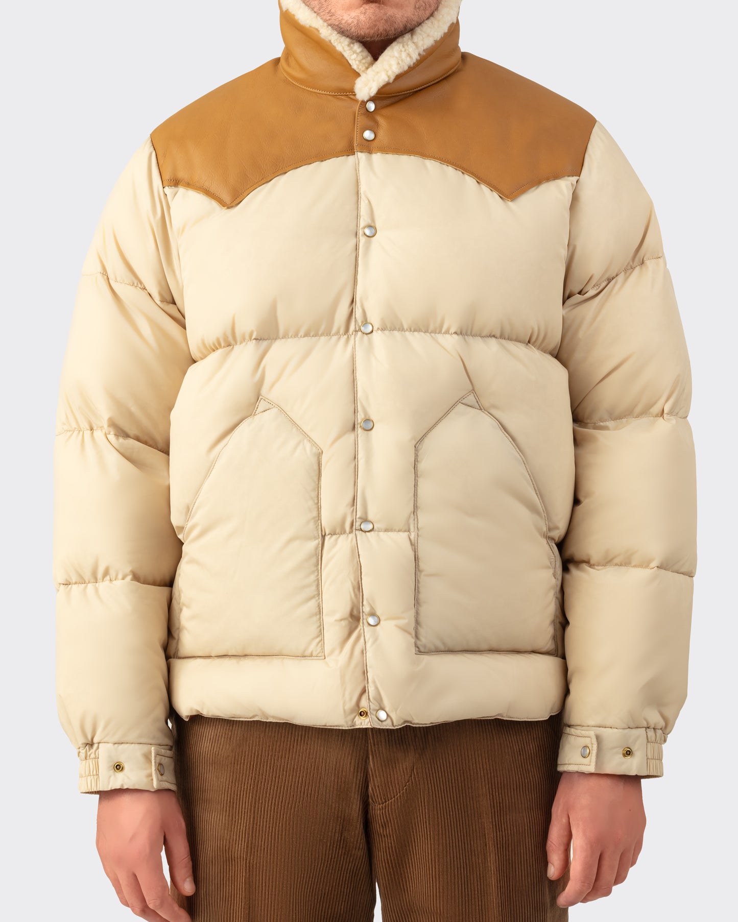 Doudoune « Christy » Col Shearling : Beige