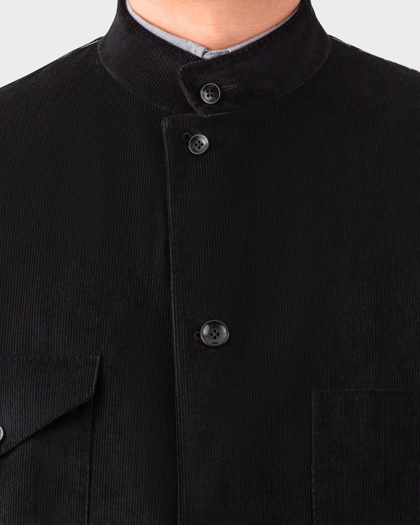 Veste Mod.4-A2 “Tropical Officer” en Velours Côtelé : Noir