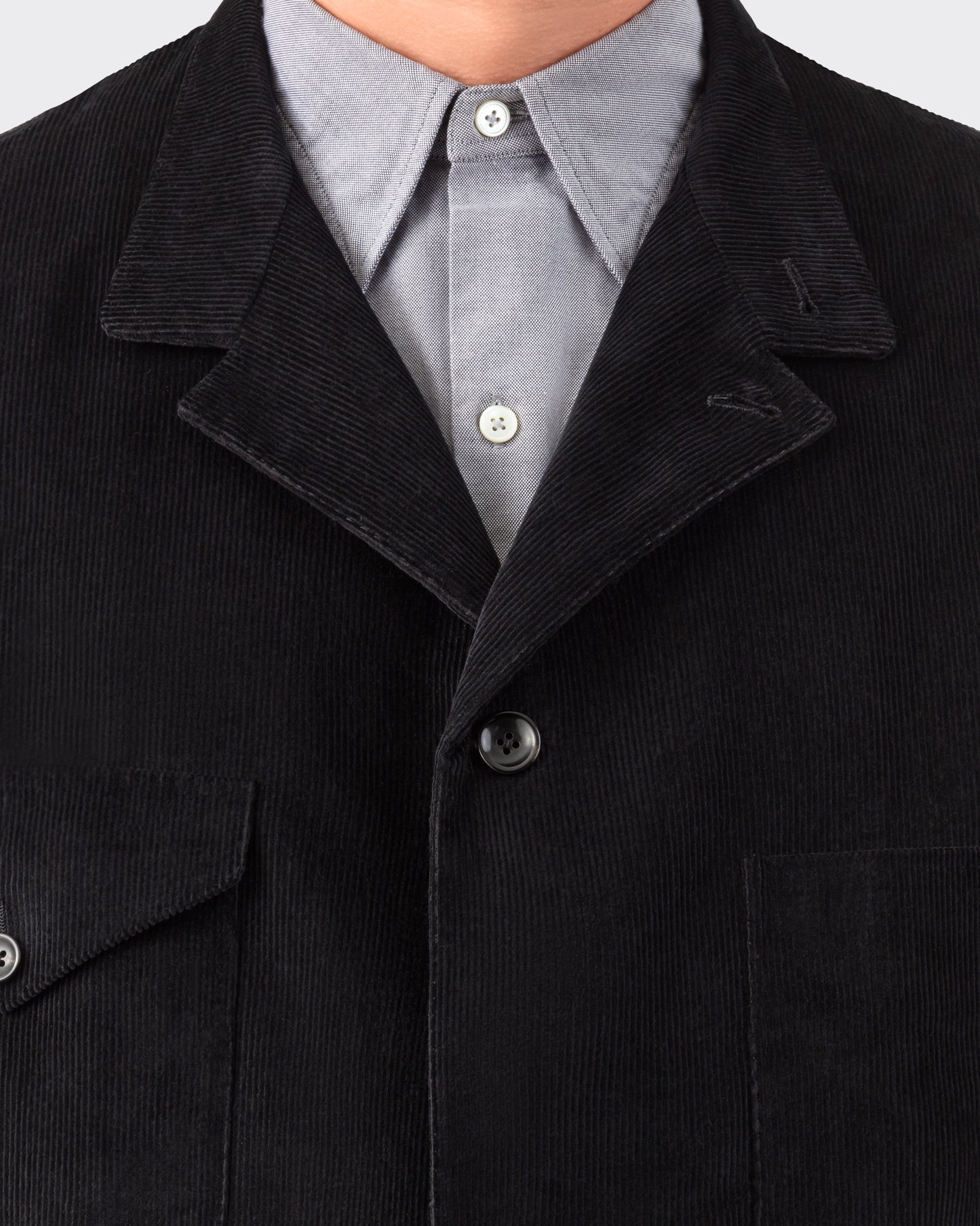 Veste Mod.4-A2 “Tropical Officer” en Velours Côtelé : Noir
