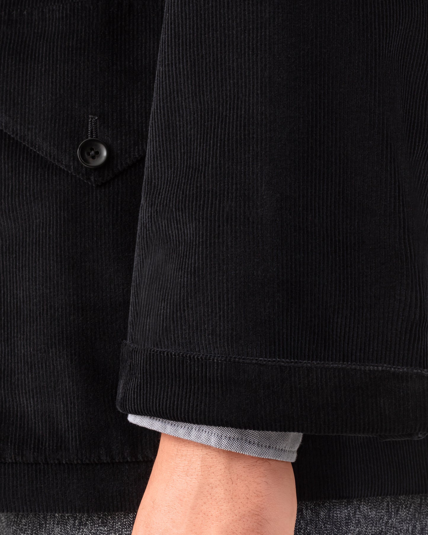 Veste Mod.4-A2 “Tropical Officer” en Velours Côtelé : Noir