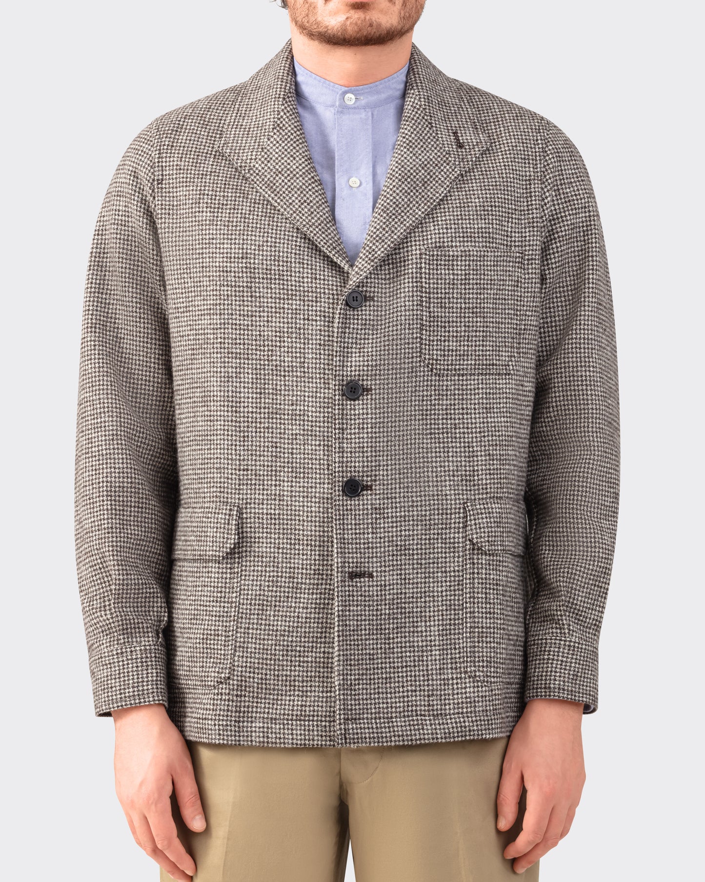 Teba Jacket Laine Vierge : Beige-Écru