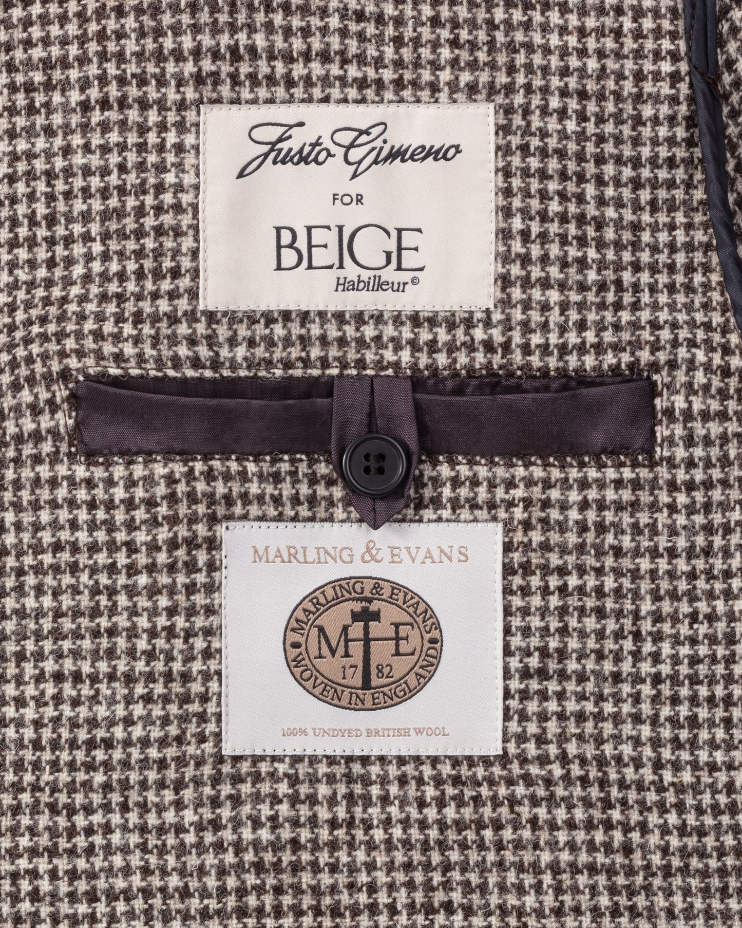 Teba Jacket Laine Vierge : Beige-Écru