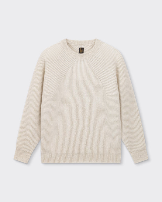 Pull Col Rond "Signature" en Mohair : Ivoire