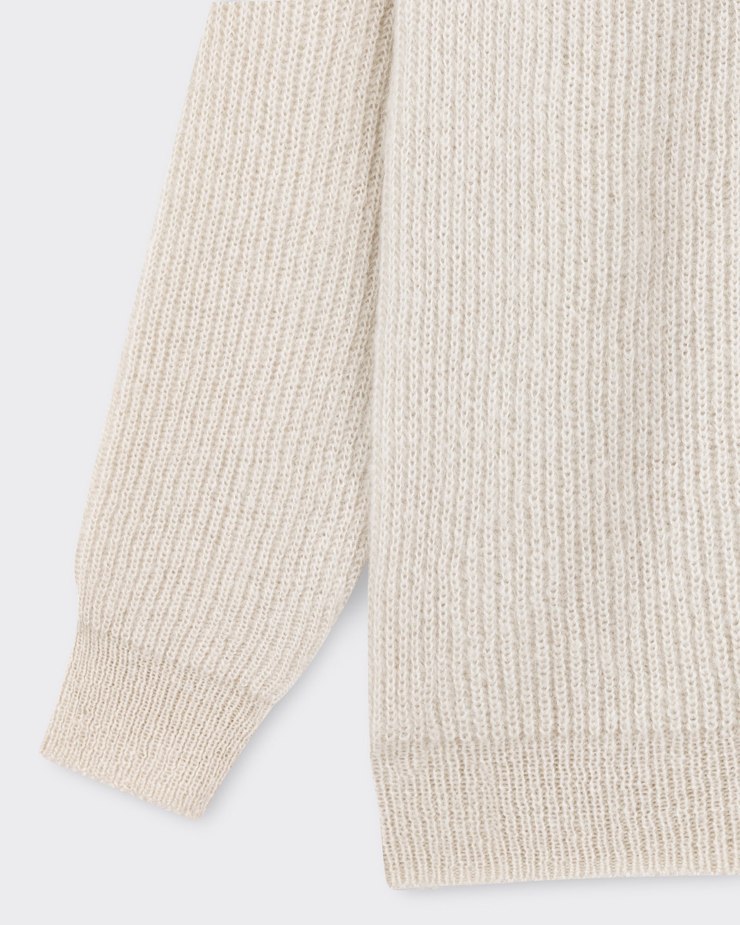 Pull Col Rond "Signature" en Mohair : Ivoire