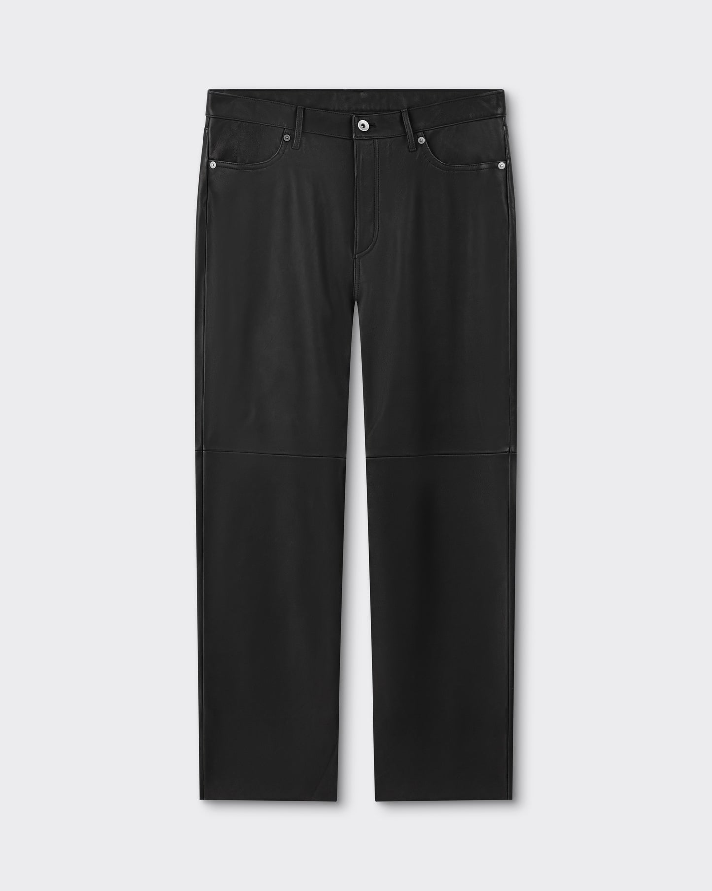 Pantalon en Cuir d’Agneau : Noir