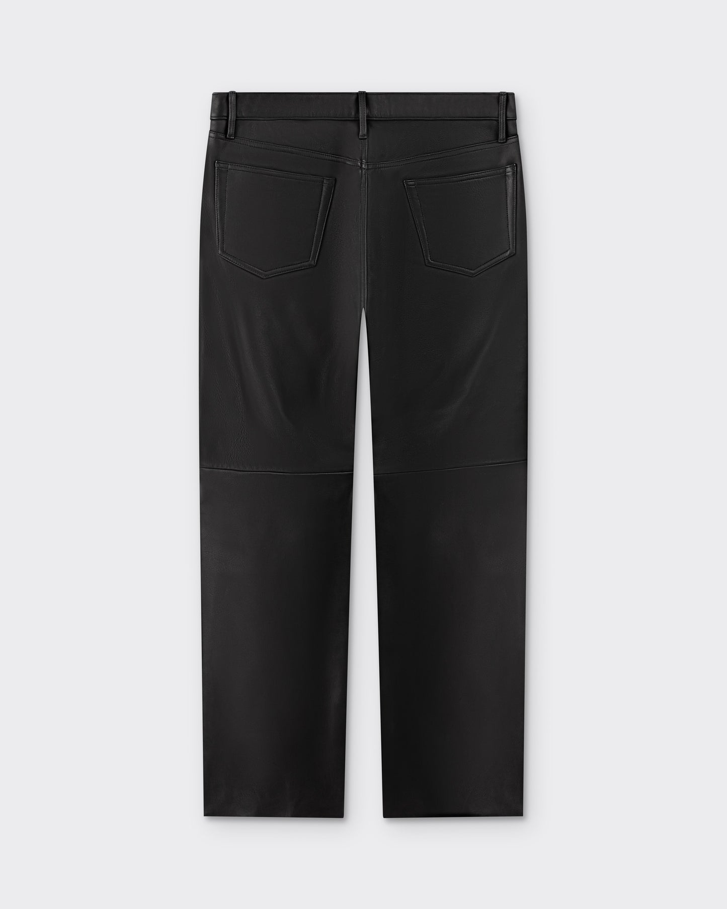 Pantalon en Cuir d’Agneau : Noir