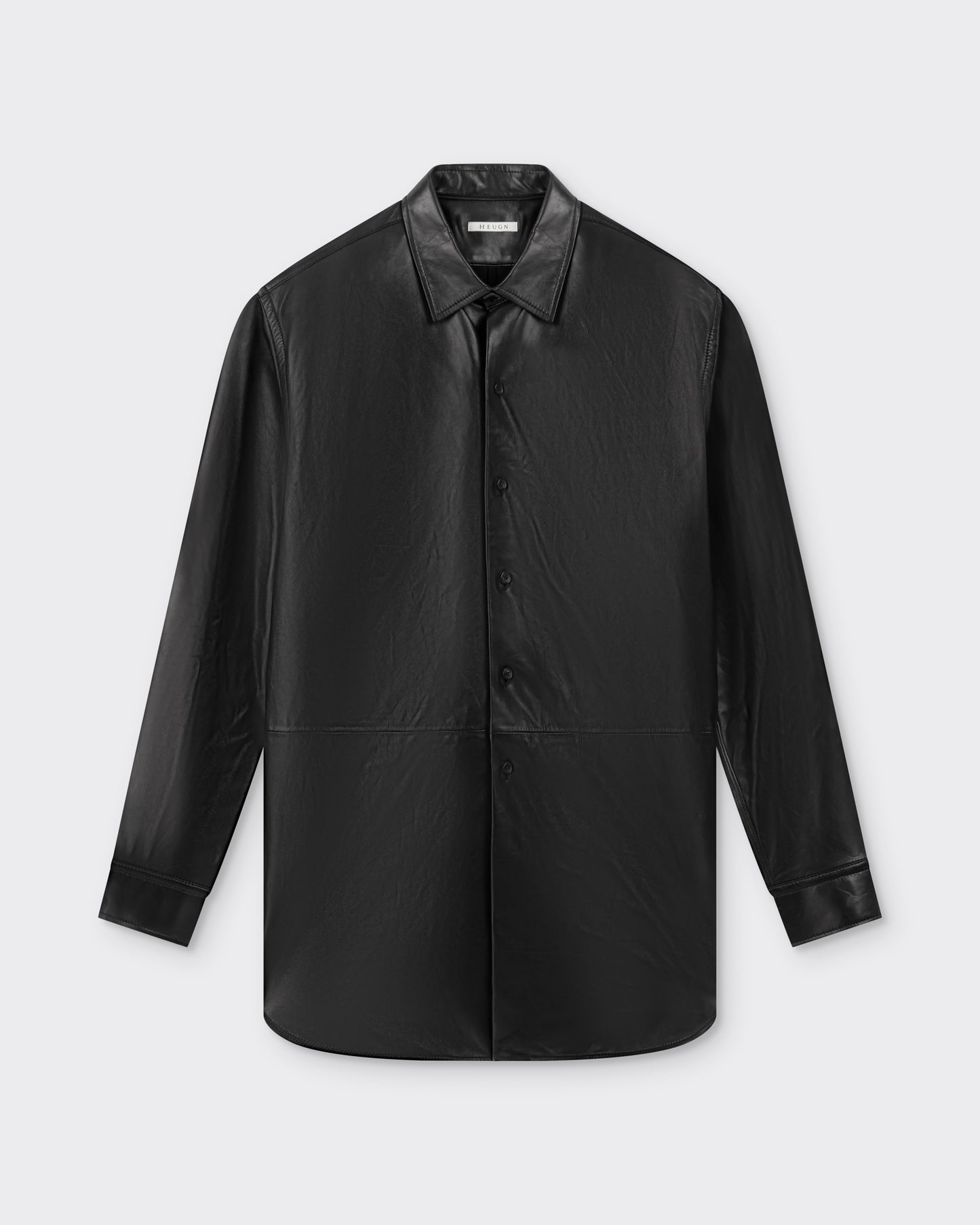Chemise en Cuir d’Agneau : Noir