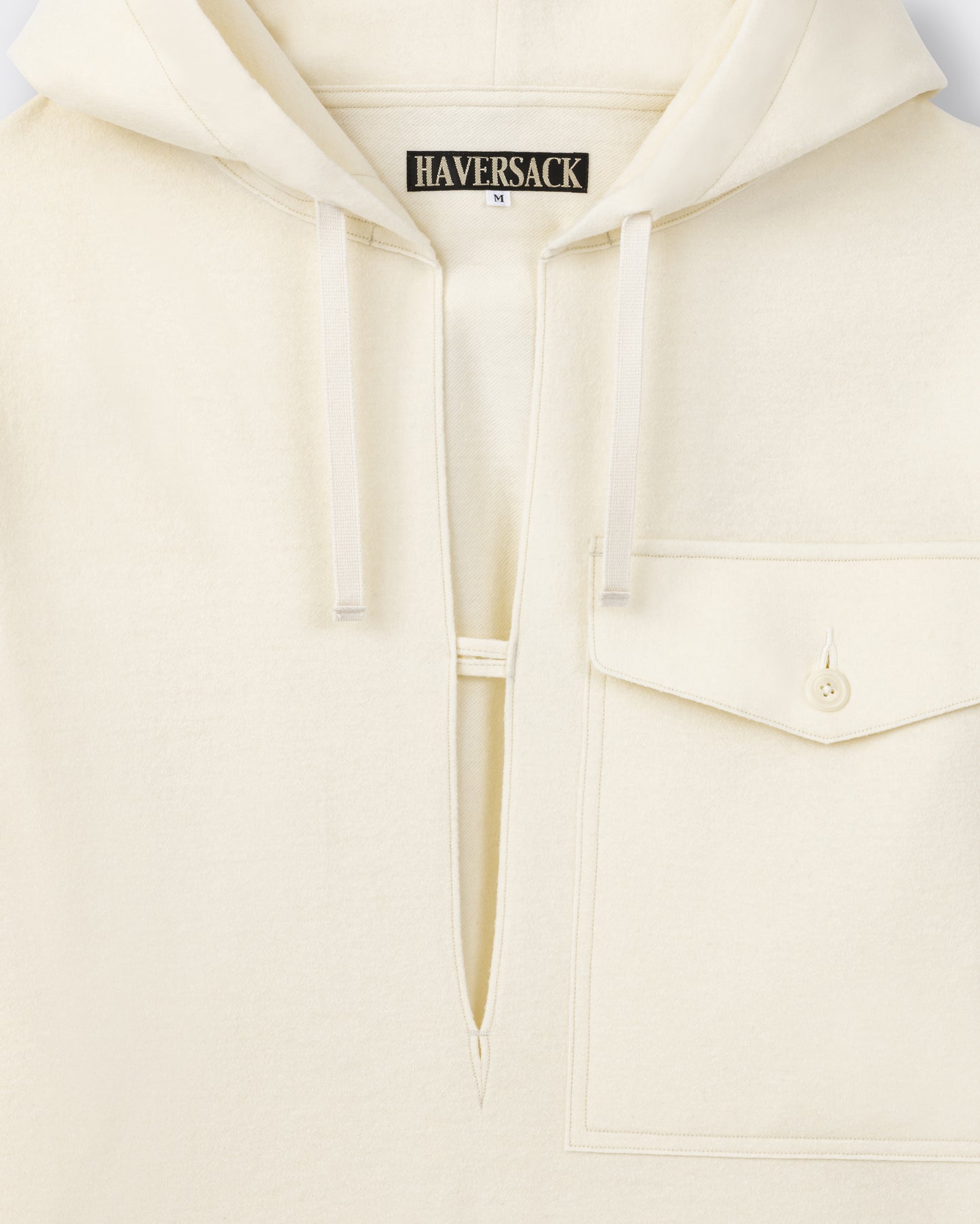 "Balancer Knit" Wool Smock Jacket: White Fleece