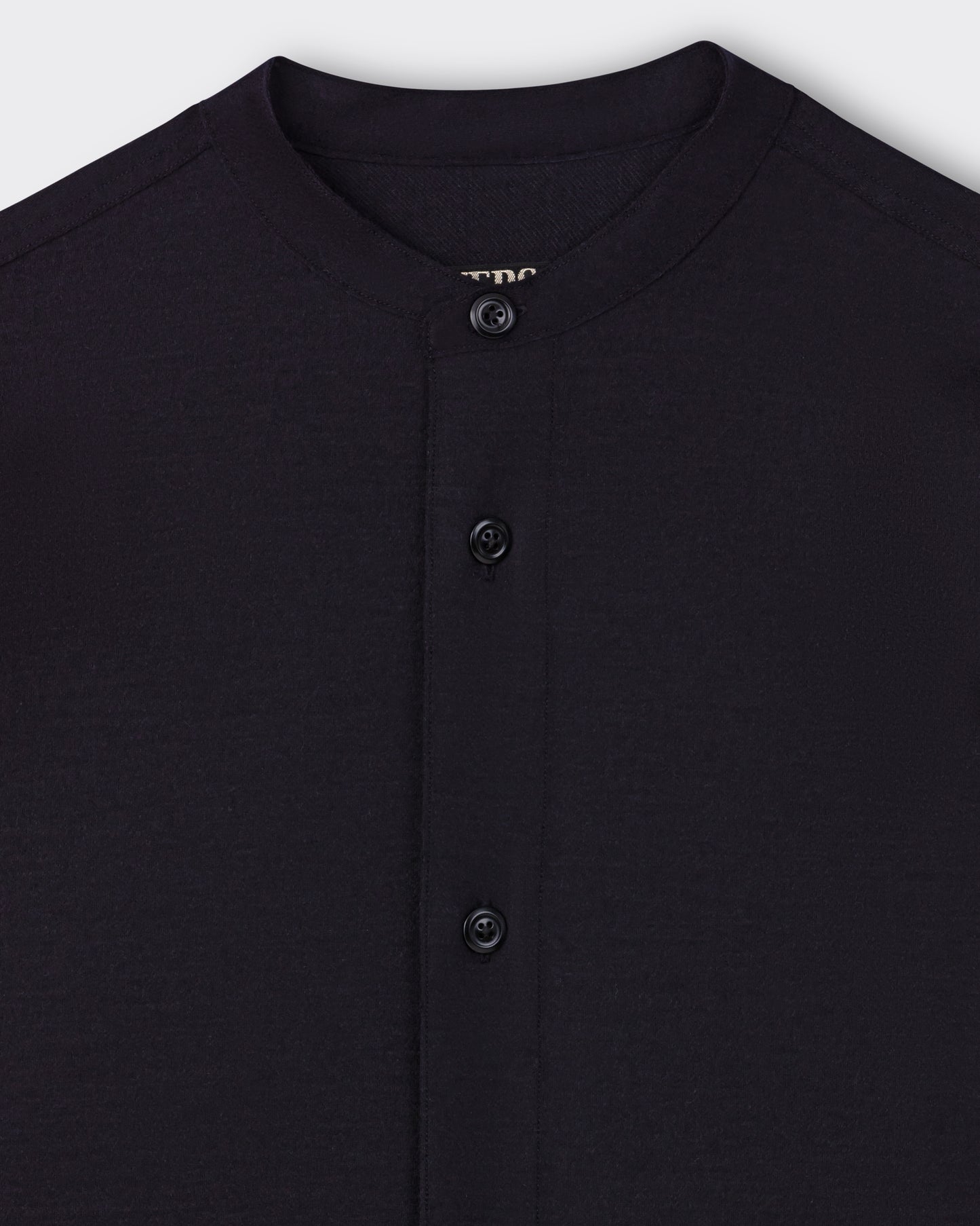 "Balancer Knit" Wool Overshirt : Dark Navy