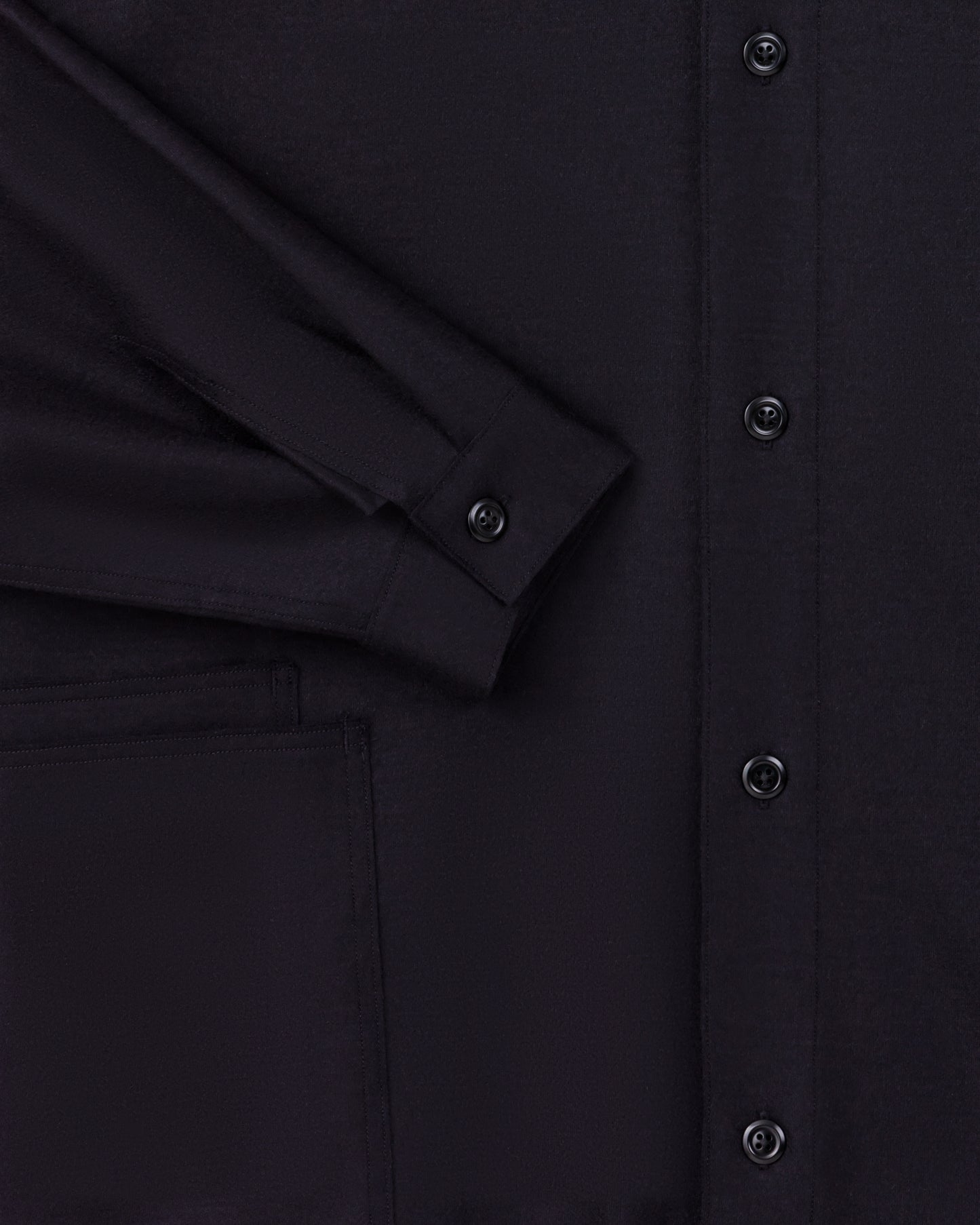 "Balancer Knit" Wool Overshirt : Dark Navy