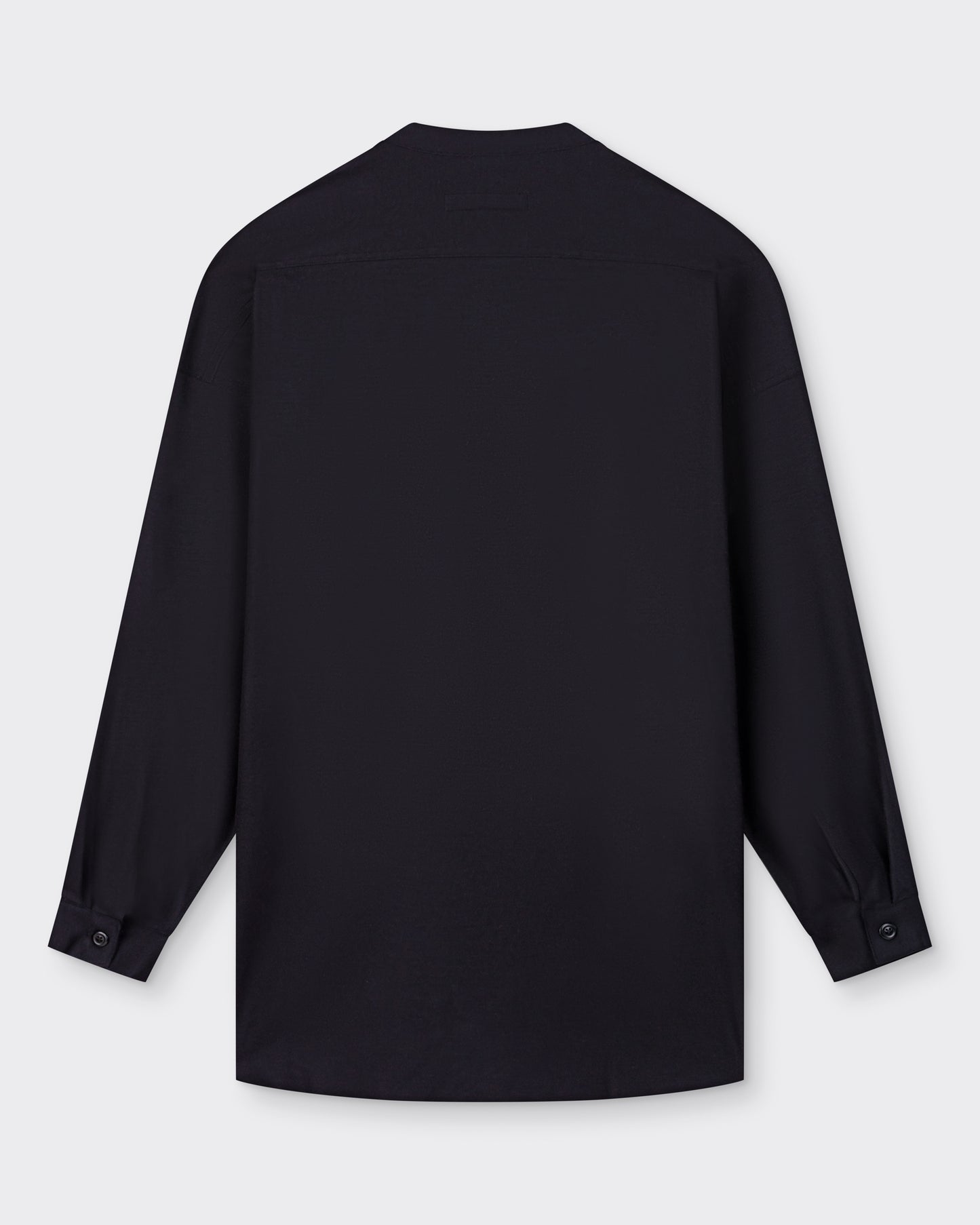 "Balancer Knit" Wool Overshirt : Dark Navy