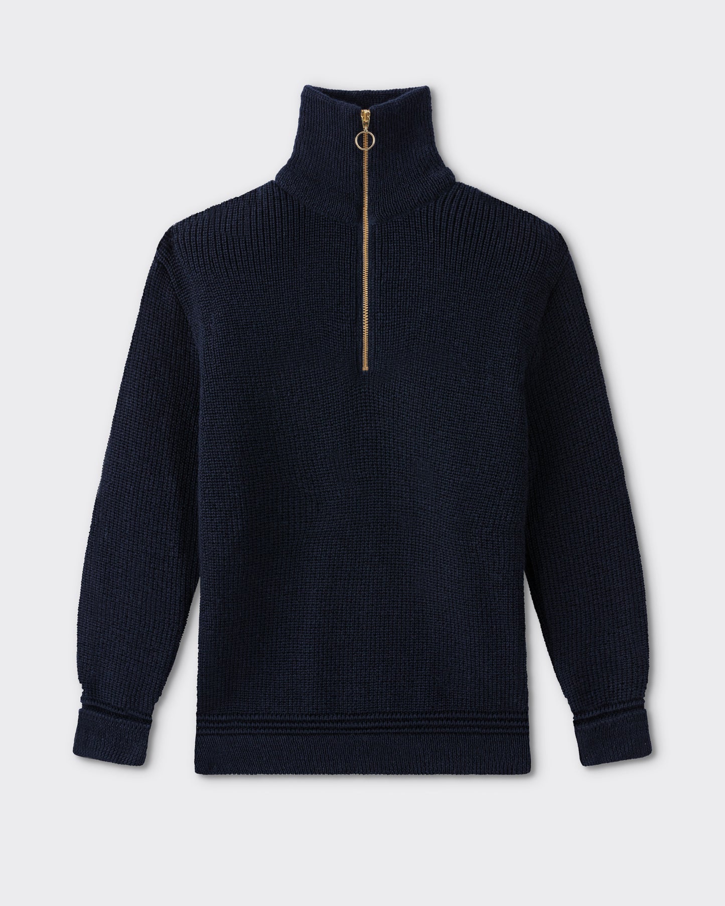 Pull Col Zippé : Marine