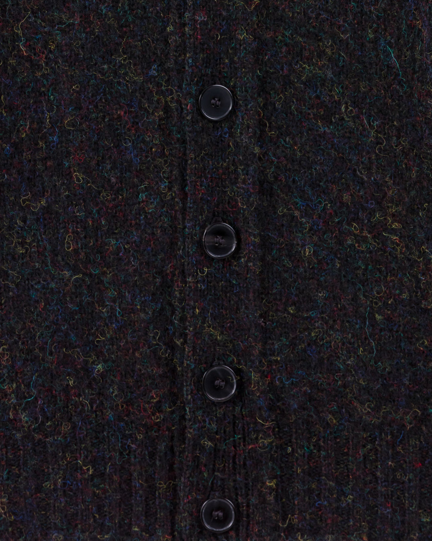 Cardigan Laine Peignée : Noir-Multicolore