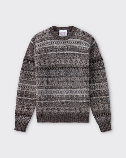 Pull Fair Isle Peigné : Pierre
