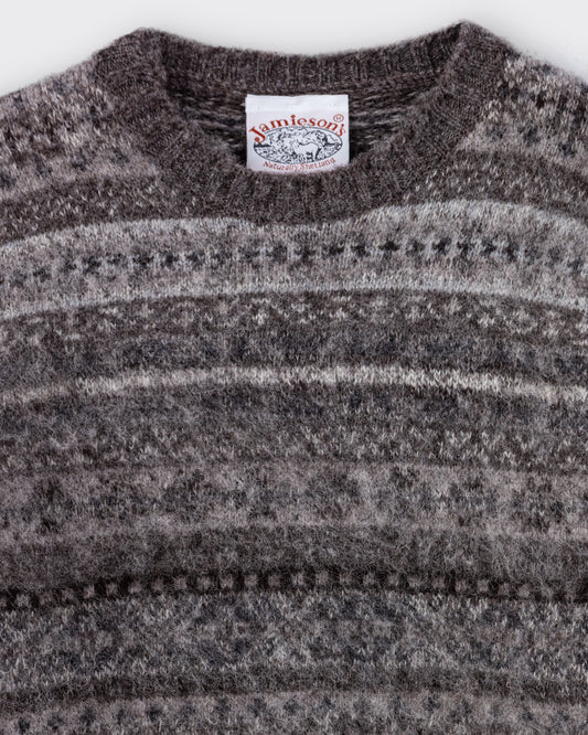 Pull Fair Isle Peigné : Pierre