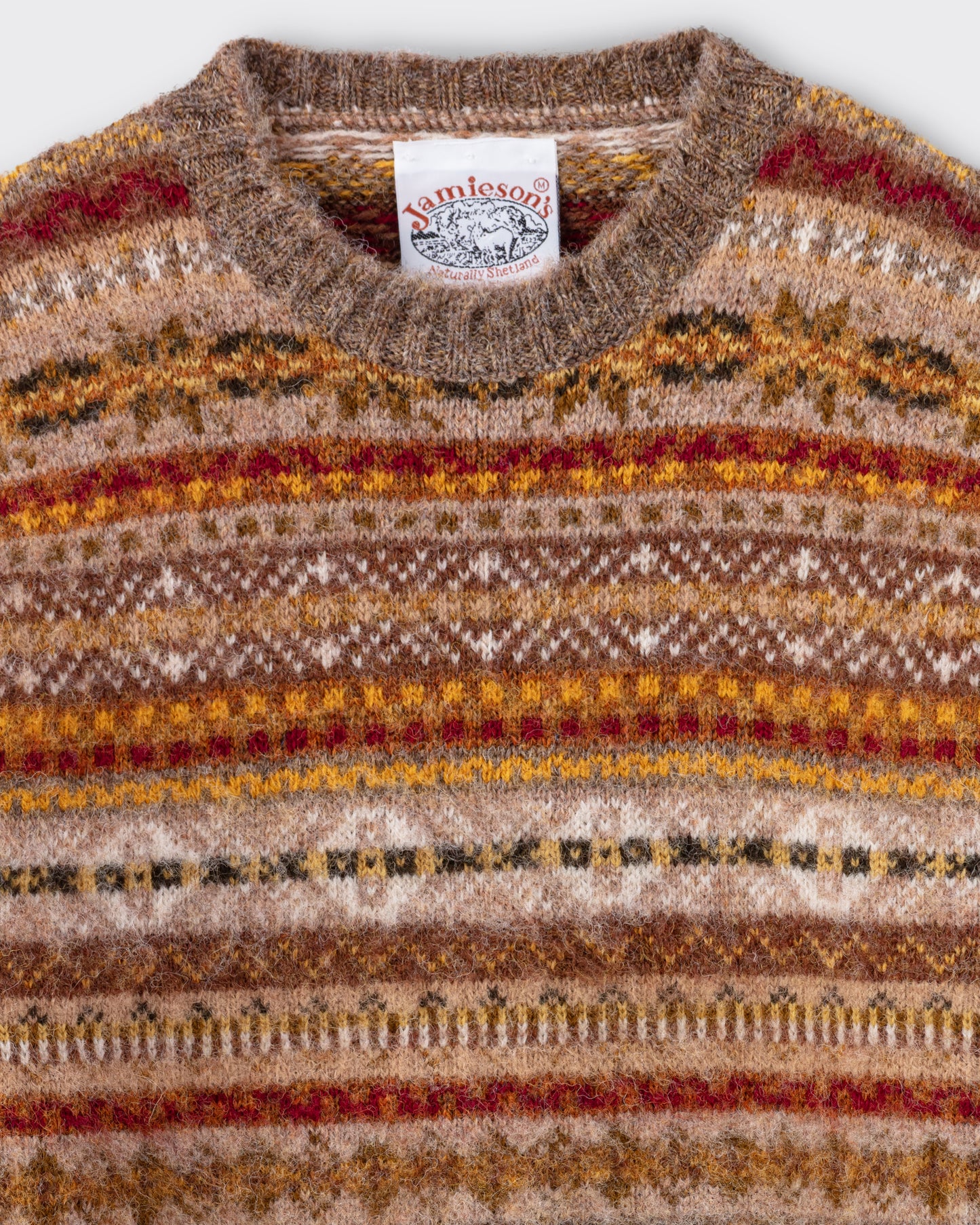 Pull “Hiking” Fair Isle Peigné : Terre