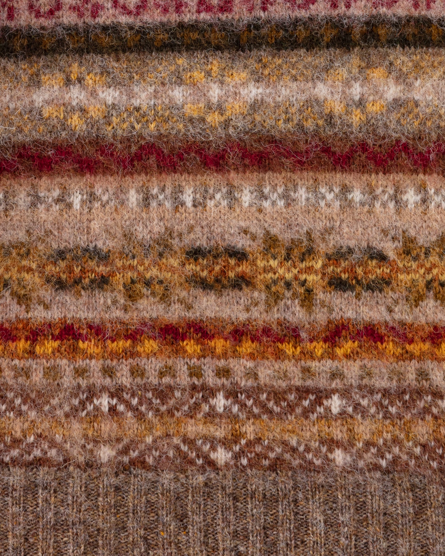 Pull “Hiking” Fair Isle Peigné : Terre