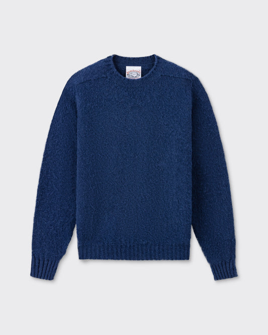 Brushed Wool Crewneck Knit : Persian Blue