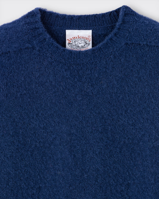 Brushed Wool Crewneck Knit : Persian Blue