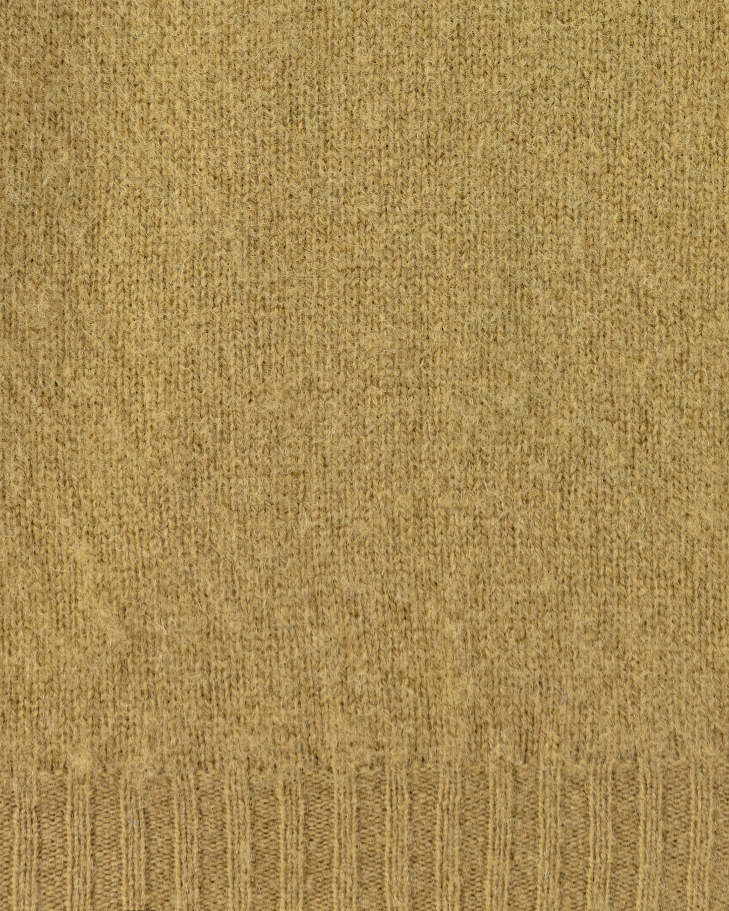 Pull Col Rond Laine Peignée : Pistache