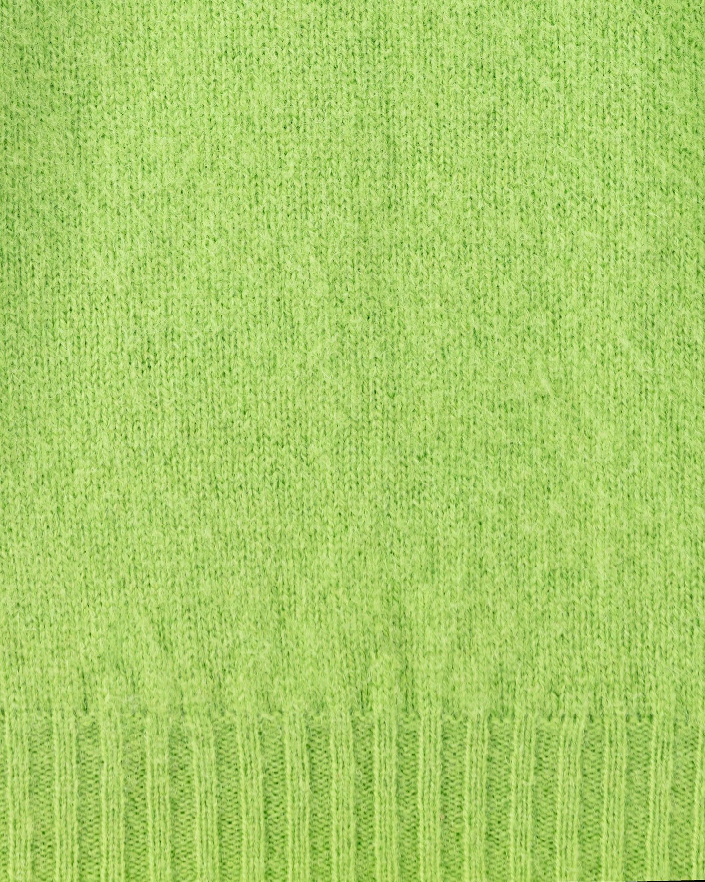 Brushed Wool Crewneck Knit : Lime Green