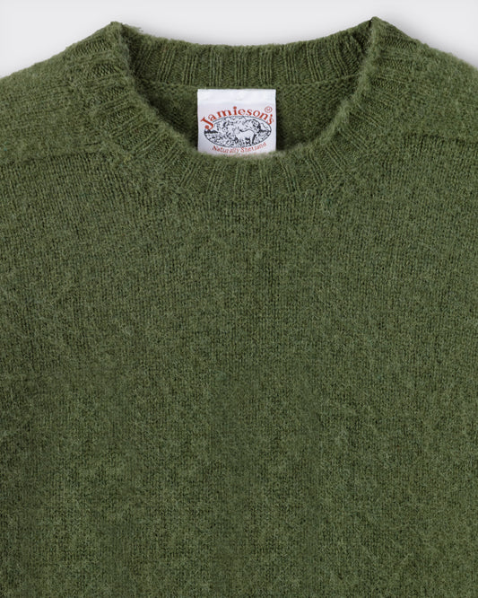 Pull Col Rond Laine Peignée : Lierre