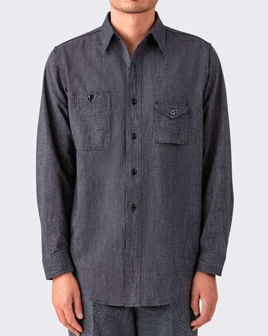 1935 Chambray Shirt : Black