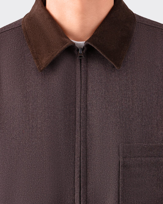 "BIRKS" Wool Sports Jacket : Brown