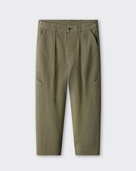 Pantalon "USAF" en Gabardine de Coton : Olive