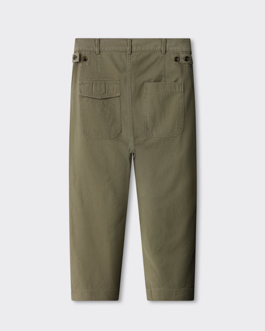 Pantalon "USAF" en Gabardine de Coton : Olive