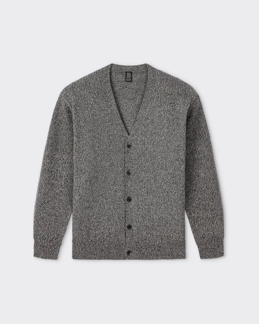 Cashmere Cardigan: Brown Melange