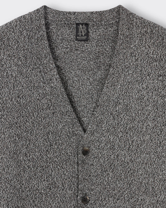 Cashmere Cardigan: Brown Melange