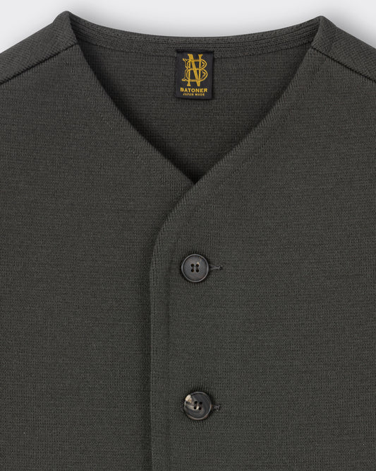 Merino Wool Vest: Olive Green
