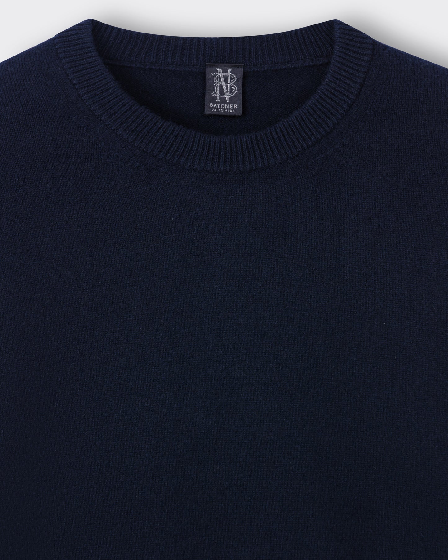 Pull Col Rond en Cachemire : Marine