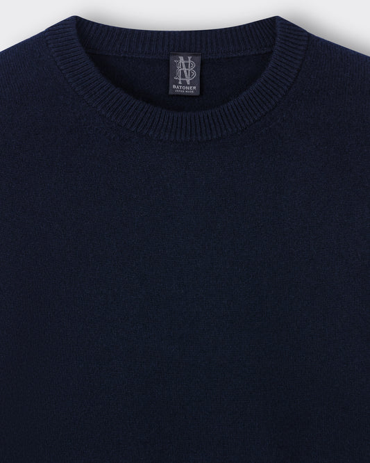 Cashmere Crewneck Sweater: Navy