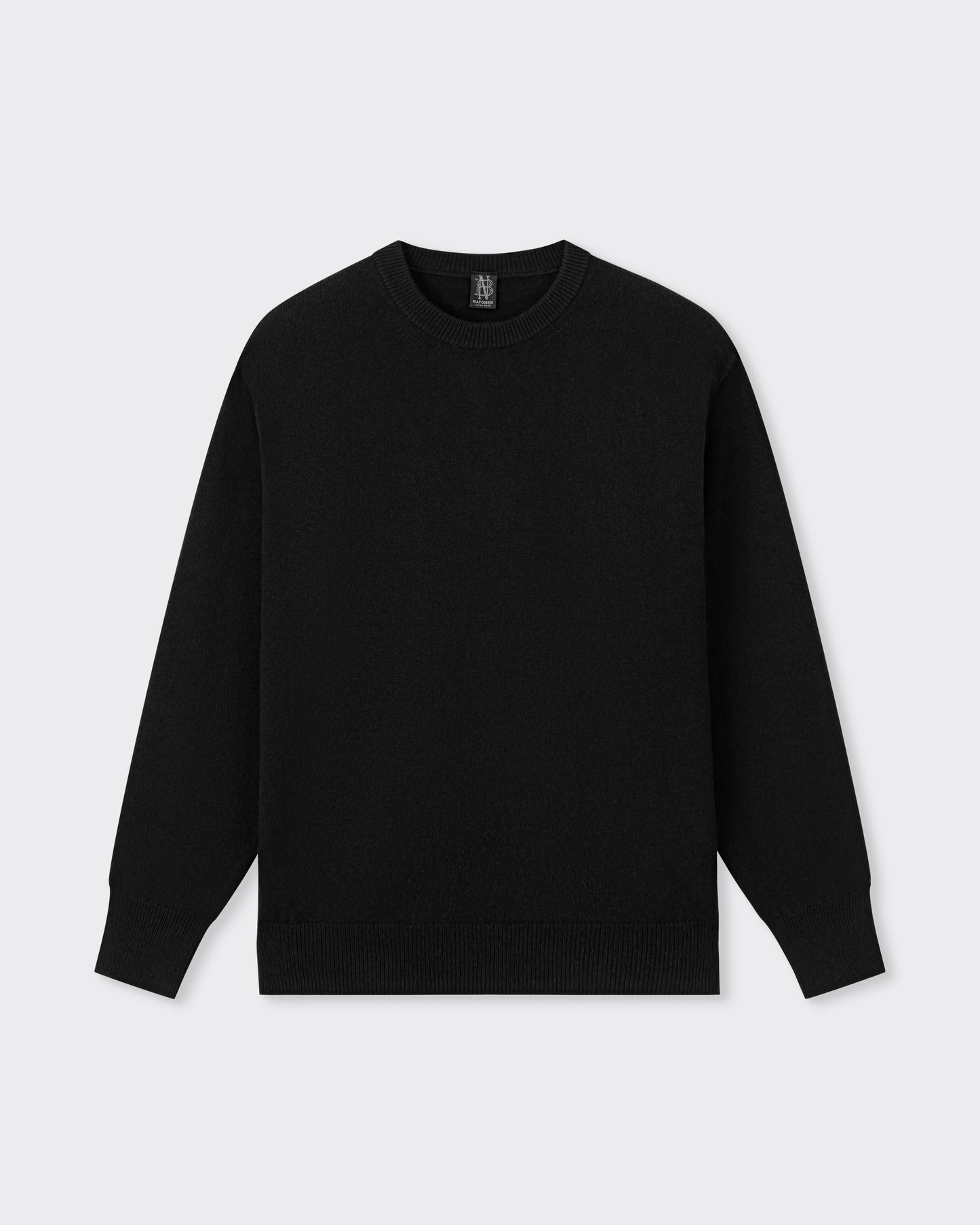 Pull Col Rond en Cachemire : Noir